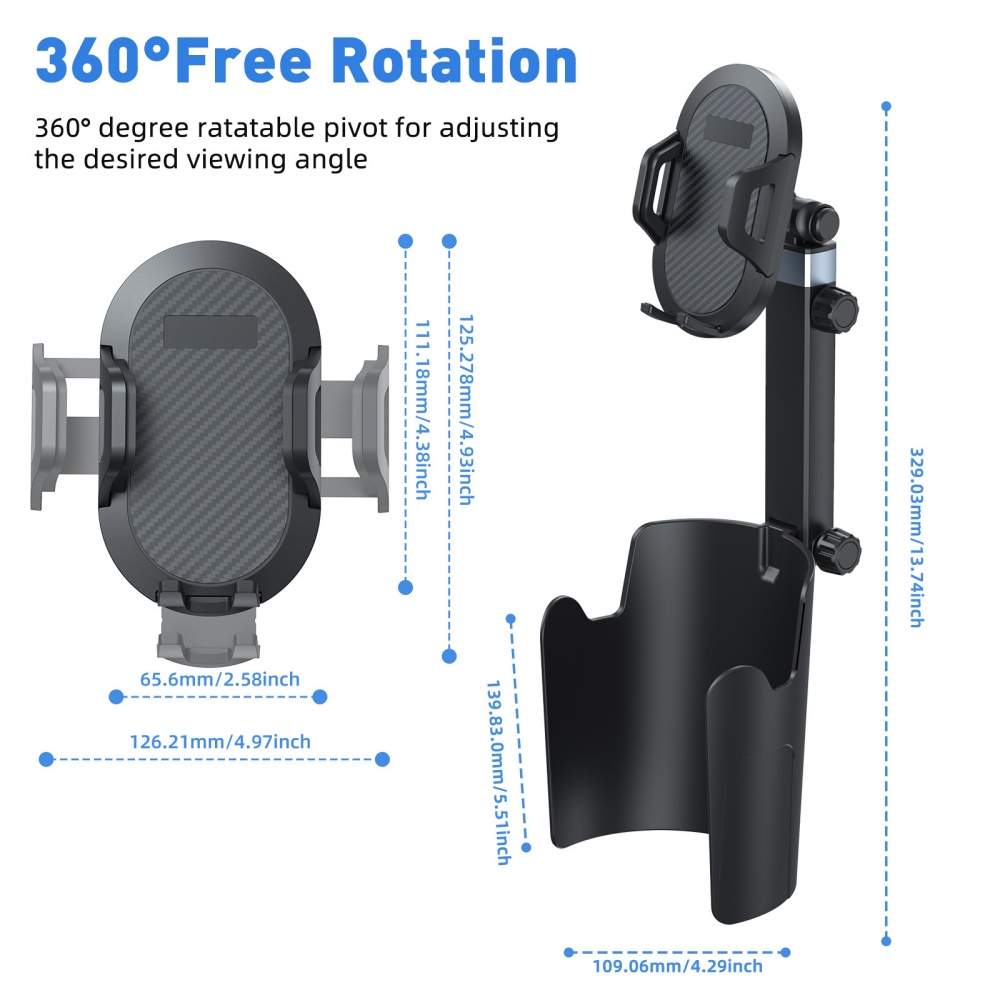 Mobile Tech Accessories - Car Cup Holder Phone Mount Expander