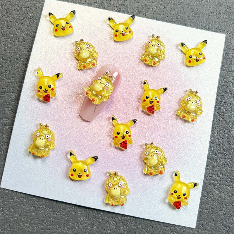 Nail Tech Accessories - 50PCS Cartoon for pokemon Nail Accessories