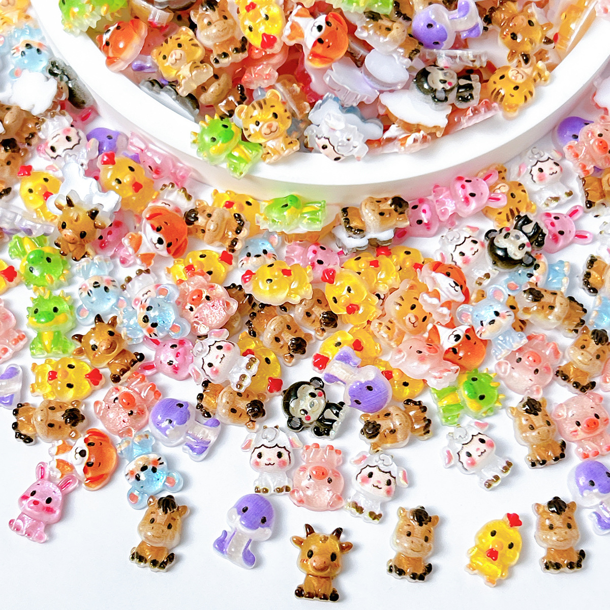 100pcs 12 animal zodiac signs  - огляд і ціна Nail Tech Accessories