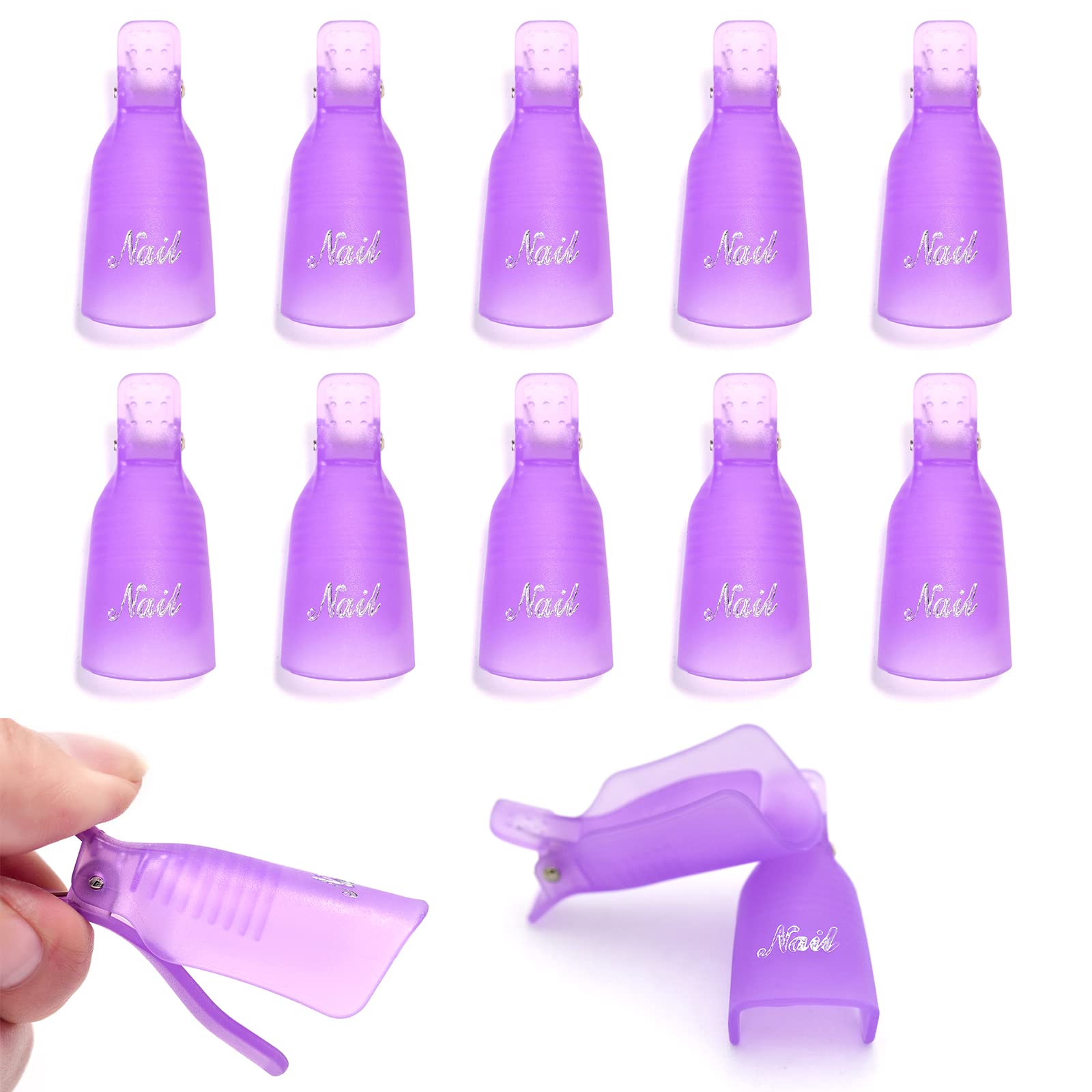 10Pcs Plastic Nail Art Soak Of - огляд і ціна Nail Tech Accessories