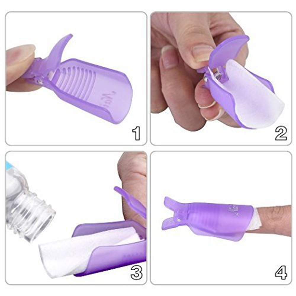 10Pcs Plastic Nail Art Soak Of - огляд і ціна Nail Tech Accessories
