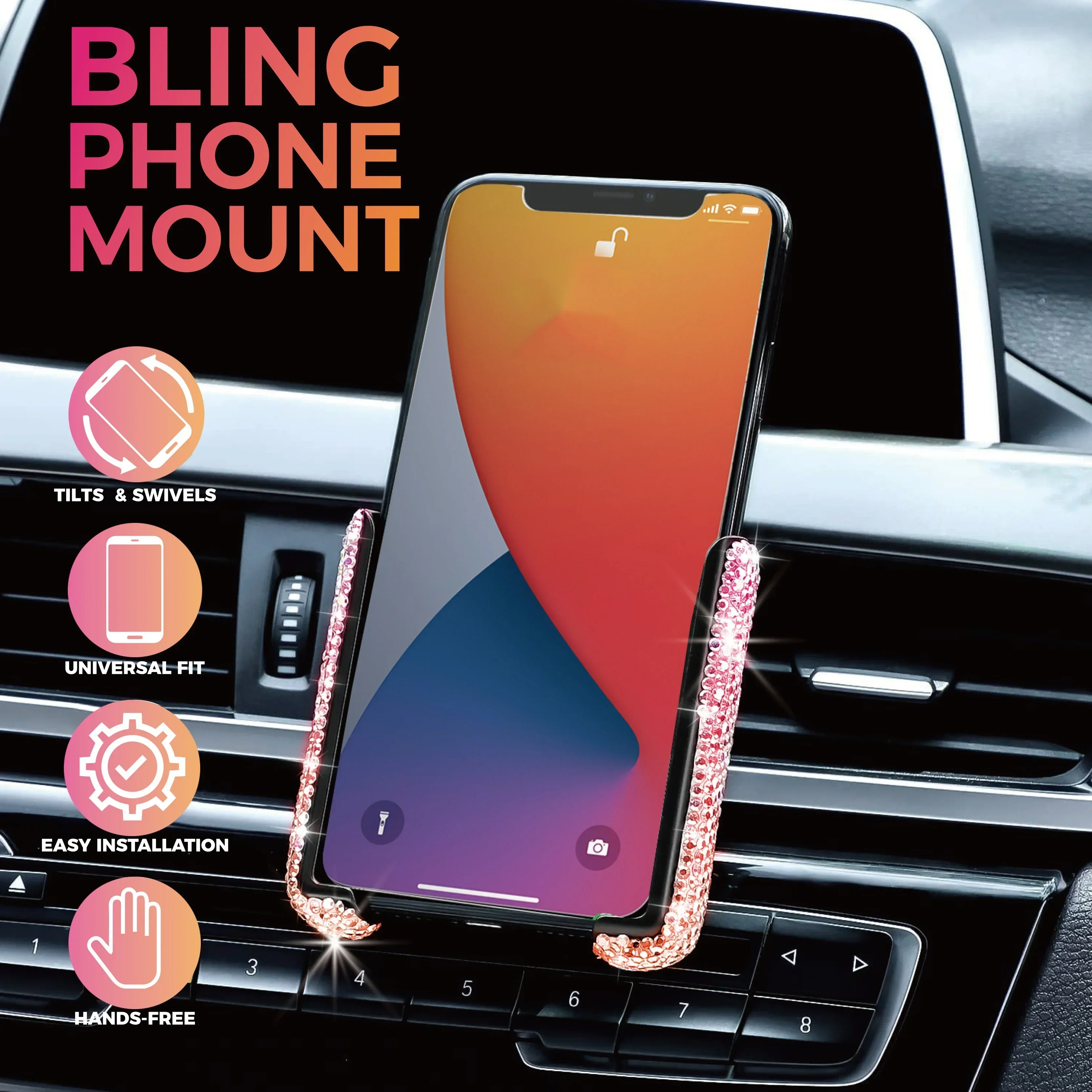 Diamond Car Phone Holder Rhine - огляд і ціна Mobile Tech Accessories