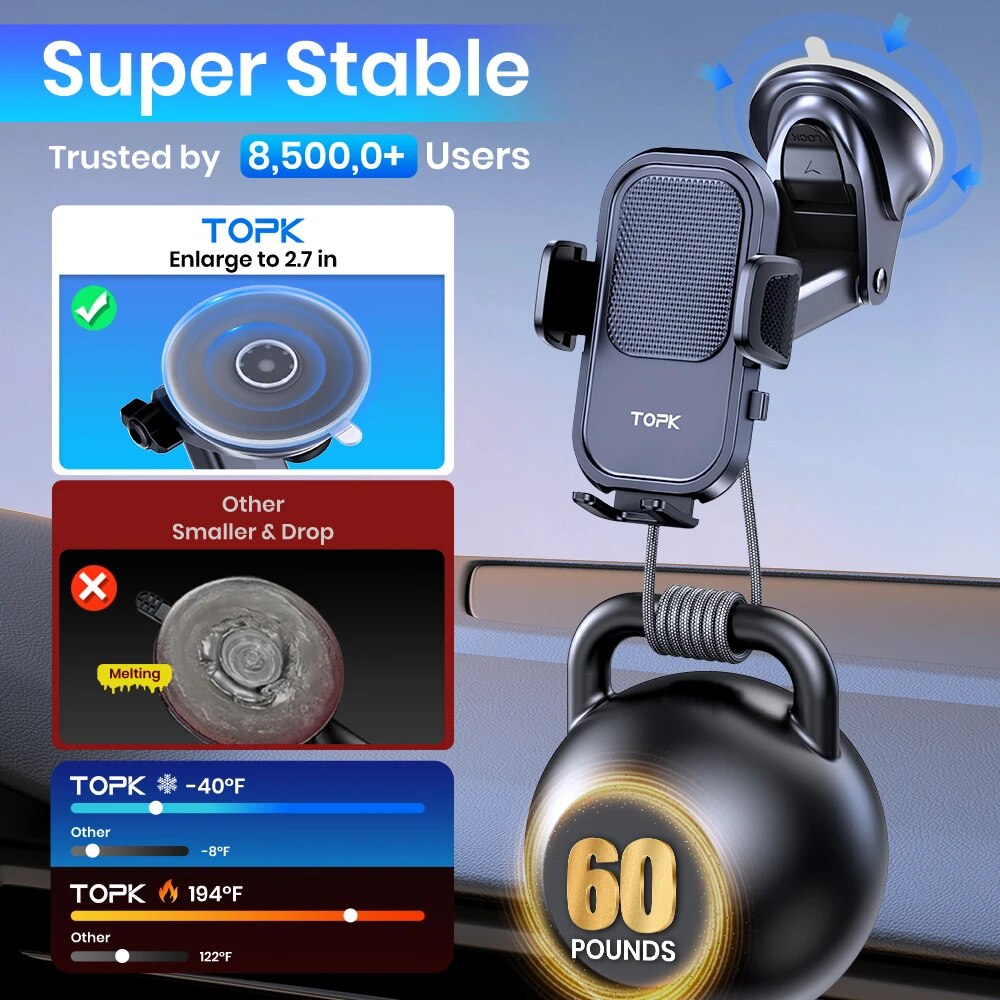 TOPK Car Phone Holder Mount fo - огляд і ціна Mobile Tech Accessories
